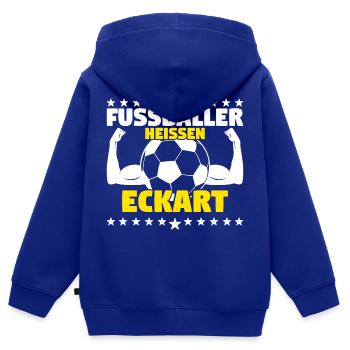 Die besten Fußballer heißen Eckart - Kinder Premium Organic Zip Hoodie - Royalblau - Hinten - AI Model Kid Male (0cm)