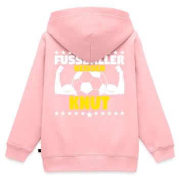 Die besten Fußballer heißen Knut - Kinder Premium Organic Zip Hoodie - Rosa - Hinten - AI Model Kid Female (0cm)