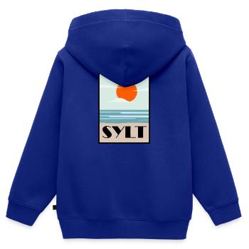 sylt - Kinder Premium Organic Zip Hoodie - Royalblau - Hinten - AI Model Kid Male (0cm)