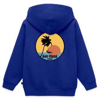 koh chang - Kinder Premium Organic Zip Hoodie - Royalblau - Hinten - AI Model Kid Male (0cm)