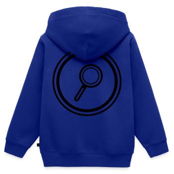Lupe Symbol - Kinder Premium Organic Zip Hoodie - Royalblau - Hinten - AI Model Kid Male (0cm)