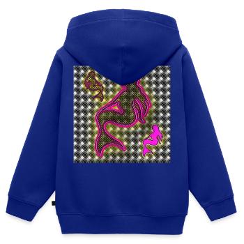 Sirènes - Club WoW - Sweat Premium à capuche zippé enfant bio - bleu roi - Dos - AI Model Kid Male (0cm)