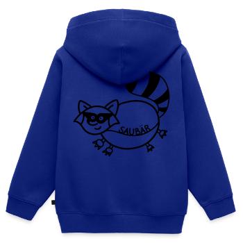 Anti-Zoo Saubär - Kinder Premium Organic Zip Hoodie - Royalblau - Hinten - AI Model Kid Male (0cm)