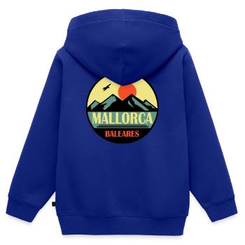 Mallorca Baleares - Kinder Premium Organic Zip Hoodie - Royalblau - Hinten - AI Model Kid Male (0cm)
