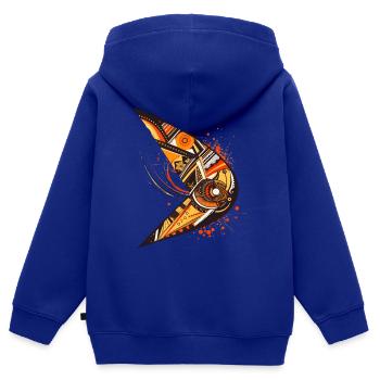 Australischer Bumerang mit Ethno Muster - Kinder Premium Organic Zip Hoodie - Royalblau - Hinten - AI Model Kid Male (0cm)