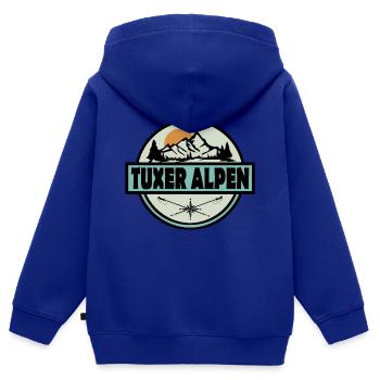 Tuxer Alpen - Kinder Premium Organic Zip Hoodie - Royalblau - Hinten - AI Model Kid Male (0cm)