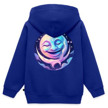 Mystic Moon - Kinder Premium Organic Zip Hoodie - Royalblau - Hinten - AI Model Kid Male (0cm)