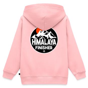 Himalaya Finisher - Kinder Premium Organic Zip Hoodie - Rosa - Hinten - AI Model Kid Female (0cm)