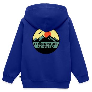Fränkische Schweiz - Kinder Premium Organic Zip Hoodie - Royalblau - Hinten - AI Model Kid Male (0cm)
