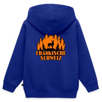 Fränkische Schweiz - Kinder Premium Organic Zip Hoodie - Royalblau - Hinten - AI Model Kid Male (0cm)