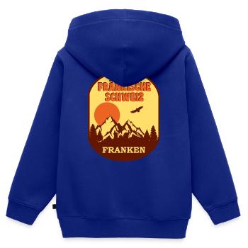 Fränkische Schweiz - Kinder Premium Organic Zip Hoodie - Royalblau - Hinten - AI Model Kid Male (0cm)
