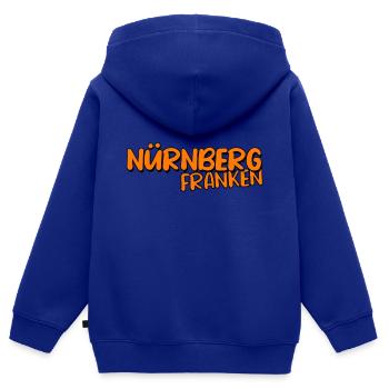 Nürnberg - Kinder Premium Organic Zip Hoodie - Royalblau - Hinten - AI Model Kid Male (0cm)