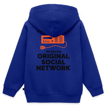 Amateurfunker Ursprüngliches soziales Netzwerk - Kinder Premium Organic Zip Hoodie - Royalblau - Hinten - AI Model Kid Male (0cm)