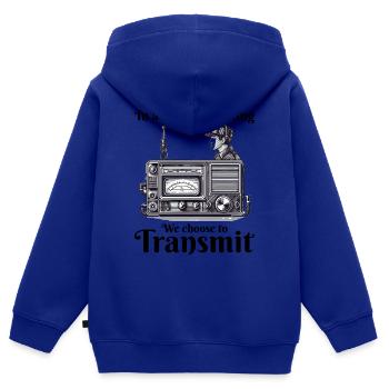 Vintage-Amateurfunker Lustig - Kinder Premium Organic Zip Hoodie - Royalblau - Hinten - AI Model Kid Male (0cm)
