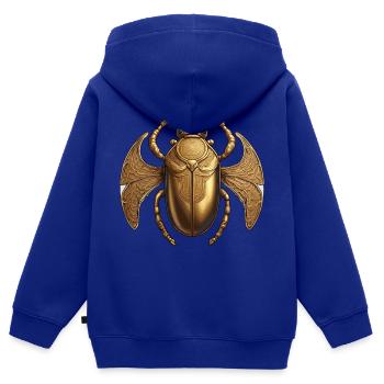 Skarabäus / Mystik / Ägyptische Symbolik / Antik - Kinder Premium Organic Zip Hoodie - Royalblau - Hinten - AI Model Kid Male (0cm)