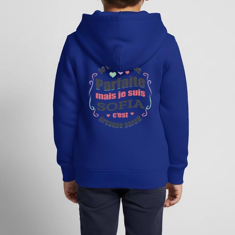 SOFIA PARFAITE - PRENOM SOFIA Sweat Premium à capuche zippé enfant bio