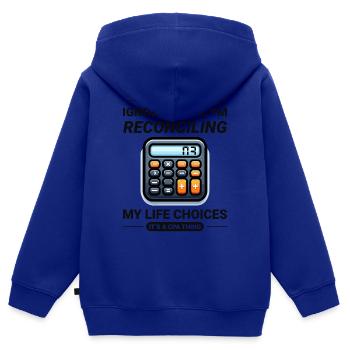 Buchhalter Buchhaltung Buchhaltung Finanzen Lustig - Kinder Premium Organic Zip Hoodie - Royalblau - Hinten - AI Model Kid Male (0cm)