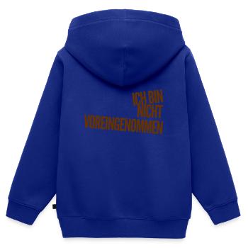 ich mag keine Vorurteile - Kinder Premium Organic Zip Hoodie - Royalblau - Hinten - AI Model Kid Male (0cm)