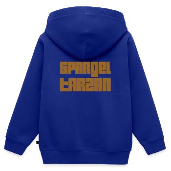 so sieht ein Spargeltarzan aus - Kinder Premium Organic Zip Hoodie - Royalblau - Hinten - AI Model Kid Male (0cm)