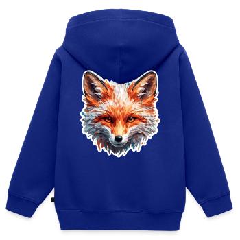 Fuchs / Tier / Pelz / Wald / jagen / Fuchsbau - Kinder Premium Organic Zip Hoodie - Royalblau - Hinten - AI Model Kid Male (0cm)