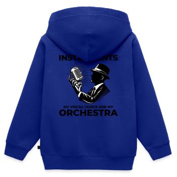 Beatboxing Culture Orchestre Humour musical Beatbox - Sweat Premium à capuche zippé enfant bio - bleu roi - Dos - AI Model Kid Male (0cm)