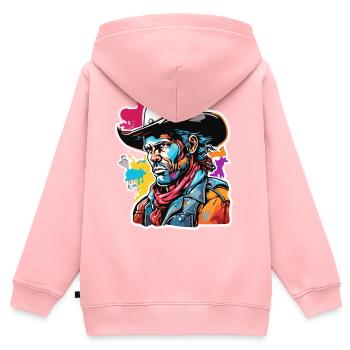 Cowboy / Wild West / Desert / Lasso / Rodeo - Kids Premium Organic Zip-up Hoodie - rose - Back - AI Model Kid Female (0cm)