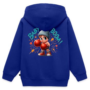 Baby Boom - Kids Premium Organic Zip-up Hoodie - royal blue - Back - AI Model Kid Male (0cm)