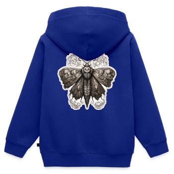 Motte / Tier / Insekt / Larve / Schädling - Kinder Premium Organic Zip Hoodie - Royalblau - Hinten - AI Model Kid Male (0cm)