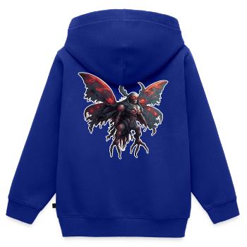 Mothman / Motte / Insekt / Fabelwesen / Flatterer - Kinder Premium Organic Zip Hoodie - Royalblau - Hinten - AI Model Kid Male (0cm)