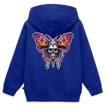 Motte / Tier / Insekt / Larve / Schädling - Kinder Premium Organic Zip Hoodie - Royalblau - Hinten - AI Model Kid Male (0cm)