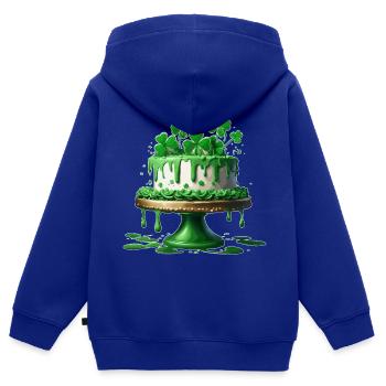Geburtstagstorte / Kuchen / Happy Birthday / Torte - Kinder Premium Organic Zip Hoodie - Royalblau - Hinten - AI Model Kid Male (0cm)