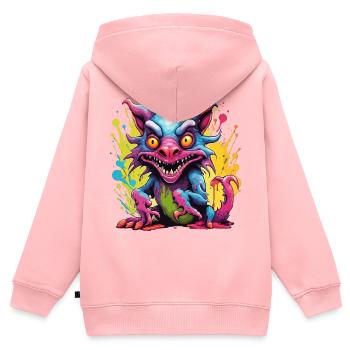 Chupacabra / Sucking Creature / Monster /Spain - Kids Premium Organic Zip-up Hoodie - rose - Back - AI Model Kid Female (0cm)
