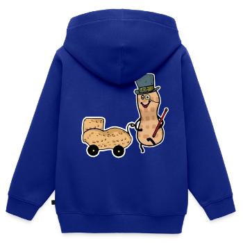 Peanut Dad Parents Parent Baby Dad - Kids Premium Organic Zip-up Hoodie - royal blue - Back - AI Model Kid Male (0cm)