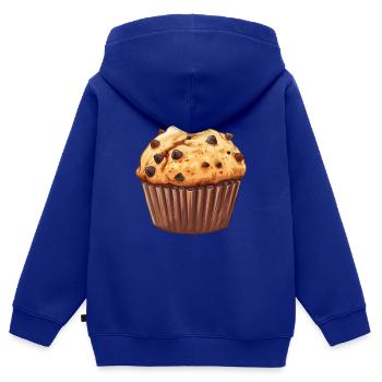 Leckere Schokoladen Chips Muffin - Kinder Premium Organic Zip Hoodie - Royalblau - Hinten - AI Model Kid Male (0cm)