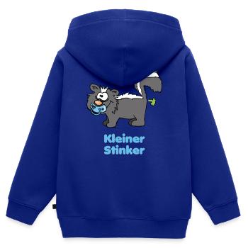 Kleiner Stinker - blaues Babystinktier - Kinder Premium Organic Zip Hoodie - Royalblau - Hinten - AI Model Kid Male (0cm)