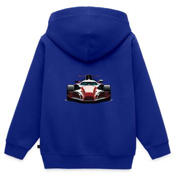 Roter Rennwagen - Kinder Premium Organic Zip Hoodie - Royalblau - Hinten - AI Model Kid Male (0cm)
