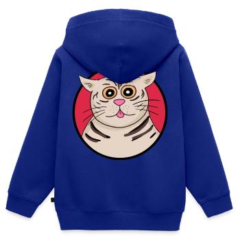 Strange cat - Kinder Premium Organic Zip Hoodie - Royalblau - Hinten - AI Model Kid Male (0cm)