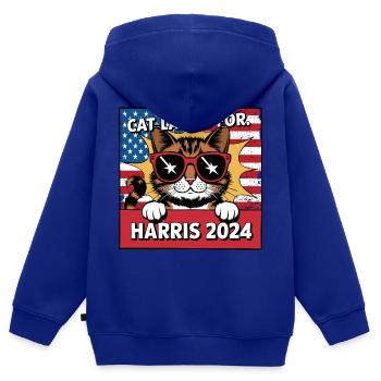 Cat Ladies For Kamala Harris 2024 USA Amerika - Kinder Premium Organic Zip Hoodie - Royalblau - Hinten - AI Model Kid Male (0cm)