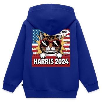 Cat Ladies For Kamala Harris 2024 USA Amerika - Kinder Premium Organic Zip Hoodie - Royalblau - Hinten - AI Model Kid Male (0cm)