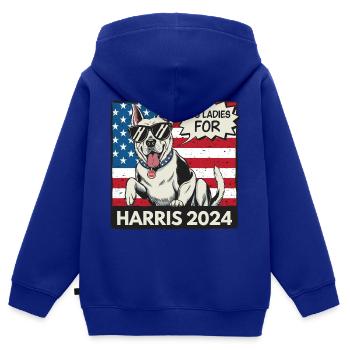 Dog Ladies For Kamala Harris 2024 USA Amerika - Kinder Premium Organic Zip Hoodie - Royalblau - Hinten - AI Model Kid Male (0cm)