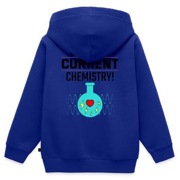 Elektriker Valentine: Großartige aktuelle Chemie - Kinder Premium Organic Zip Hoodie - Royalblau - Hinten - AI Model Kid Male (0cm)