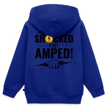 Lineman Verstärkt Schock Humor Brave Spannung Arbeit - Kinder Premium Organic Zip Hoodie - Royalblau - Hinten - AI Model Kid Male (0cm)