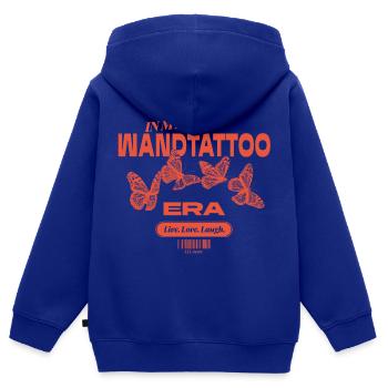 In My Wall Decal Era – Ironic Decorative Look - Kids Premium Organic Zip-up Hoodie - royal blue - Back - AI Model Kid Male (0cm)