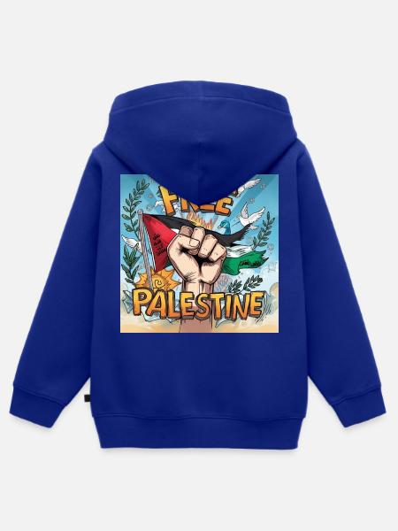 Freiheit Palästina Fäuste-Protest - Kinder Premium Organic Zip Hoodie - Royalblau