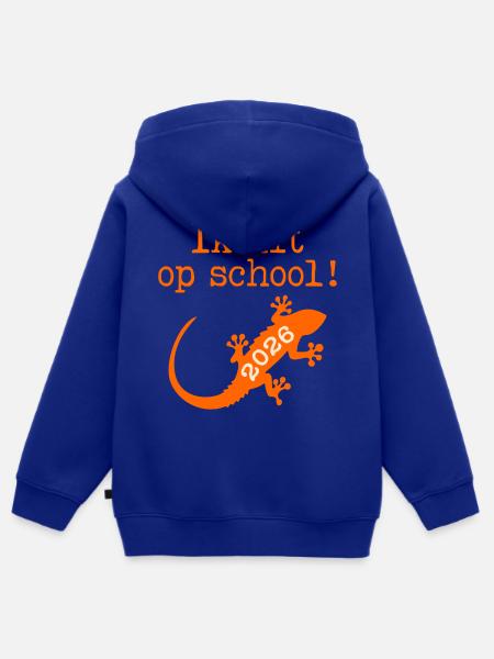 Ich bin in der Schule - Kinder Premium Organic Zip Hoodie - Royalblau