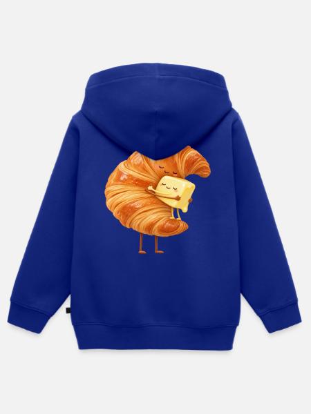 KuschelCroissant Butterfreund - Kinder Premium Organic Zip Hoodie - Royalblau