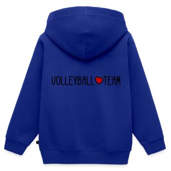 Volleyball Team - Kinder Premium Organic Zip Hoodie - Royalblau - Hinten - AI Model Kid Male (0cm)