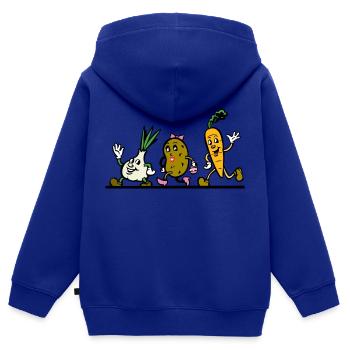 vegetables - Kids Premium Organic Zip-up Hoodie - royal blue - Back - AI Model Kid Male (0cm)