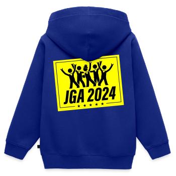 Junggesellen Abschied 2024 - Kinder Premium Organic Zip Hoodie - Royalblau - Hinten - AI Model Kid Male (0cm)