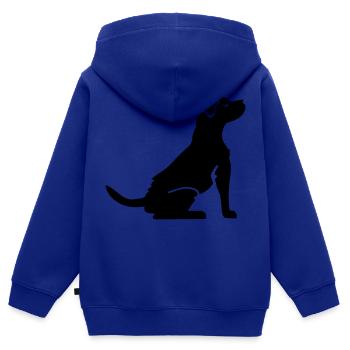 Hund - Hundeliebhaber - Kinder Premium Organic Zip Hoodie - Royalblau - Hinten - AI Model Kid Male (0cm)